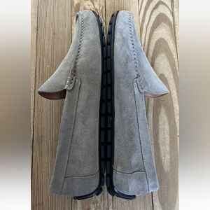 Wolf & Shepherd Gunner Sz 9 US Stone Tan Suede Loafer Driving Shoes